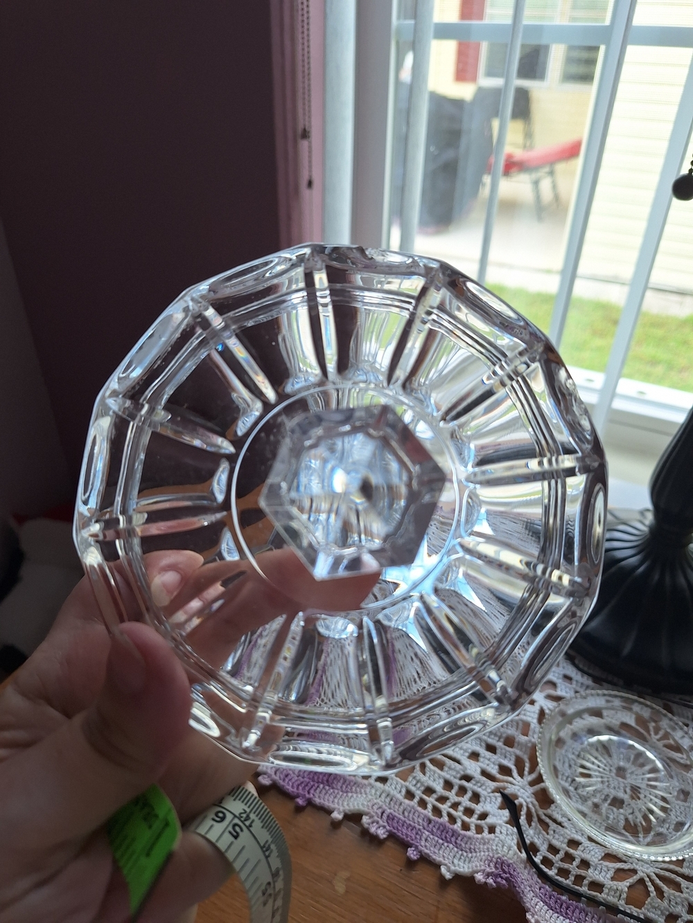 Crystal Bisquit Jar  W/Lid - Picture 9 of 12